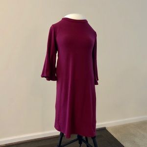 Francesca's Magenta Dress with Bell Sleeves